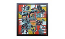 กรอบรูปใส่ผ้าบาติกสไตล์อาร์ท